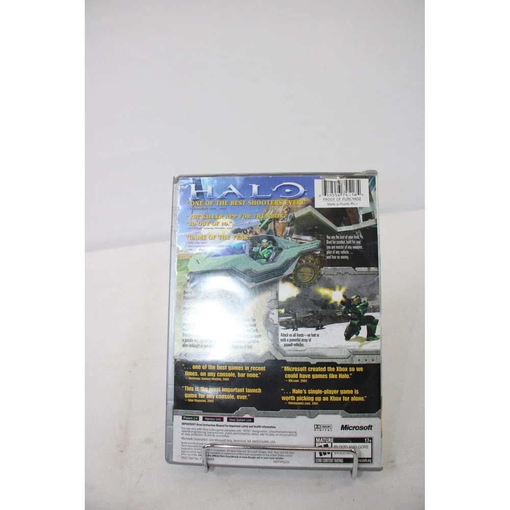 Halo Combat Evolved Platinum Hits Xbox Video Game Disc Case Manual